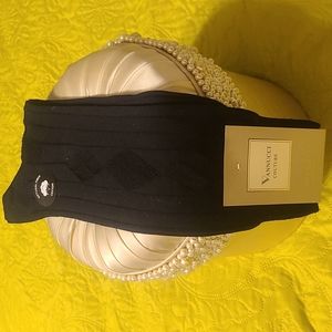 VANNUCCI COUTURE finest luxury hosiery for Men. Argyle print.blk.